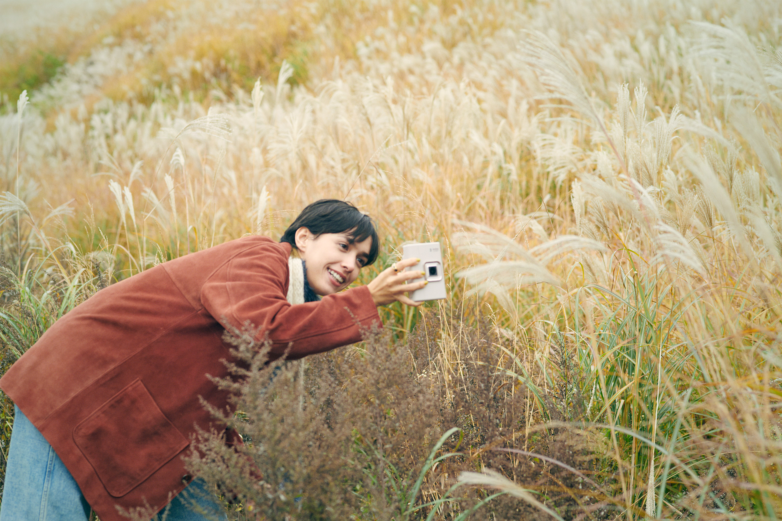 写真: 仙石原のすすきのとモーガンさん