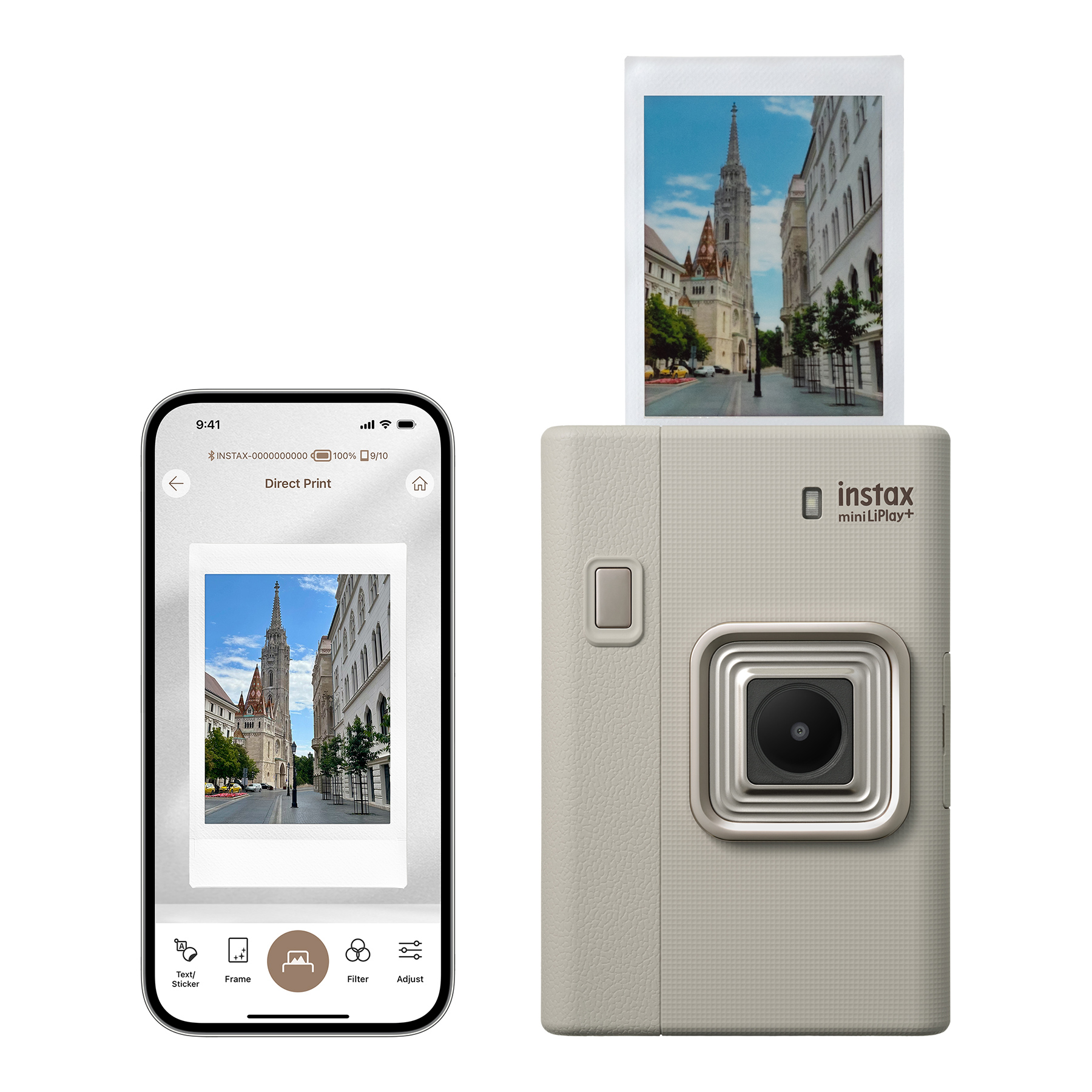 写真: チェキプリント<sup>&trade;</sup>のプリント機能