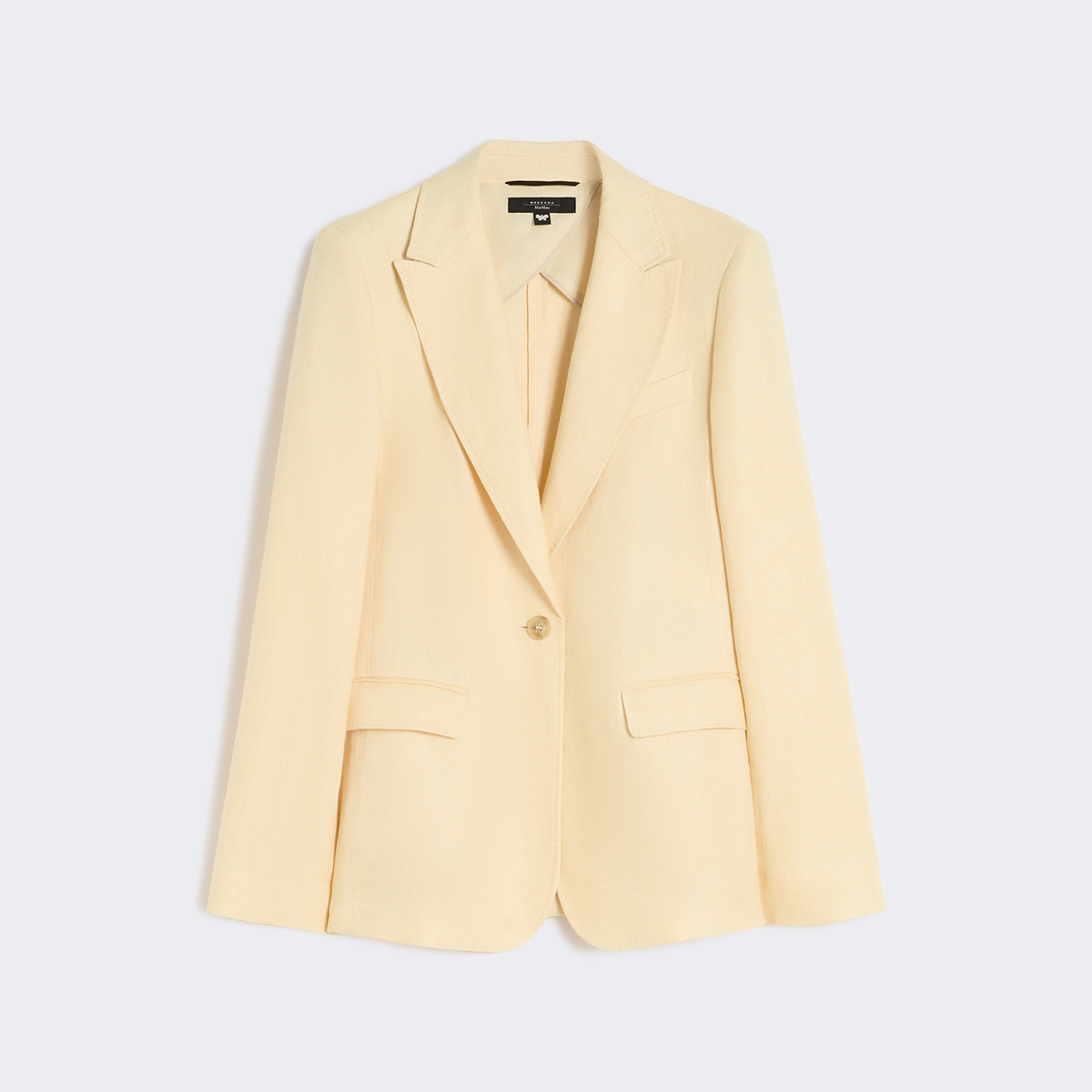 写真：[ナルト] ピュア リネン キャンバス ブレザー - Light yellow